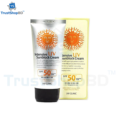 3w clinic intensive uv sun block cream spf 50